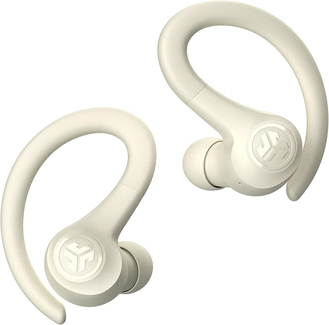 JLab Go Sport+ Wireless Workout Earbuds with C3 Clear Calling Secure Earhook Sport Design 35+ Hour Bluetooth Playtime 3 EQ Sound Settings Sand