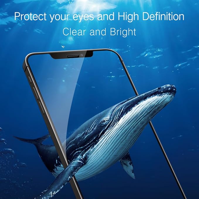 PERFECTSIGHT Screen Protector Compatible with Apple iPhone 12 Pro Max 2020 6.7 inch [HD Clear Medical Device] Anti-Blue Light/Phone Radiation Tempered Glass