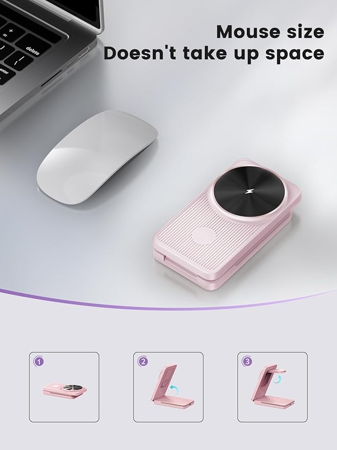 Wireless Charger for Samsung 3 in 1 Charging Station for Samsung - Magnetic Android Charging Station for Galaxy S26 Ultra/Z Fold/Flip &amp Buds4 Pro - Nightstand Organizer &amp Bedside Charger for