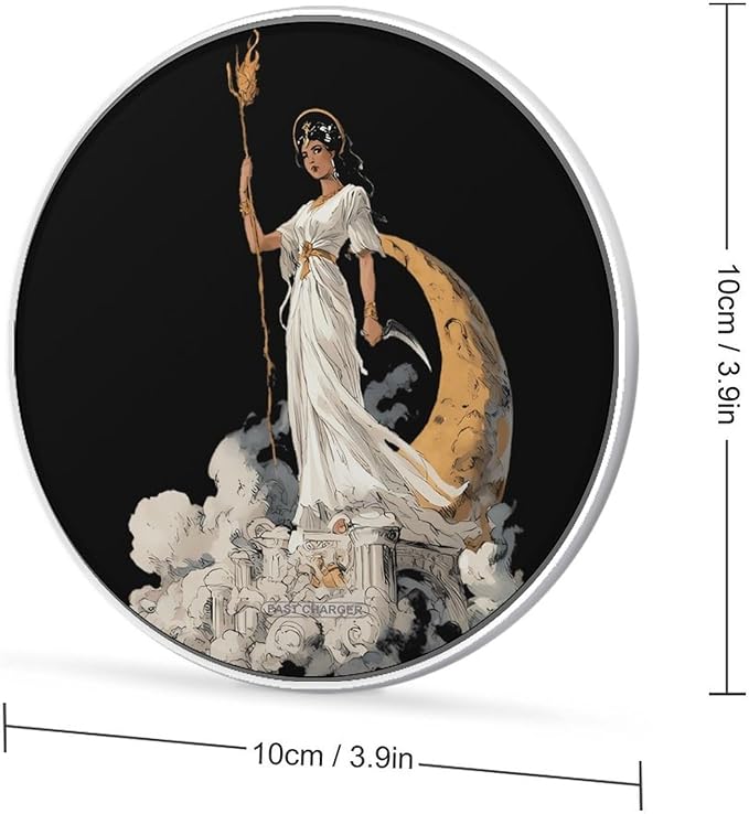 Goddess Hecate Greek Mytholog Phone Charger Magnetic Charging Pad Anti-Slip with USB Cable