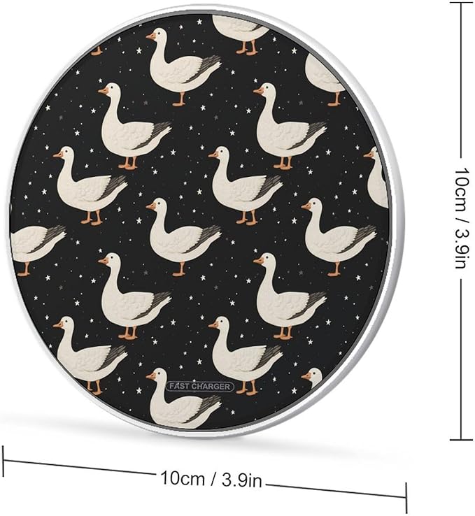 Goose Wireless Charger Anti-Slip Wireless Charging Pad Slim Charger Mat for Men Women