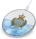 San Marino Flag Mosaic Texture Fast Portable Charger 10W Funny Graphic Phone Charging Pad with USB Cable