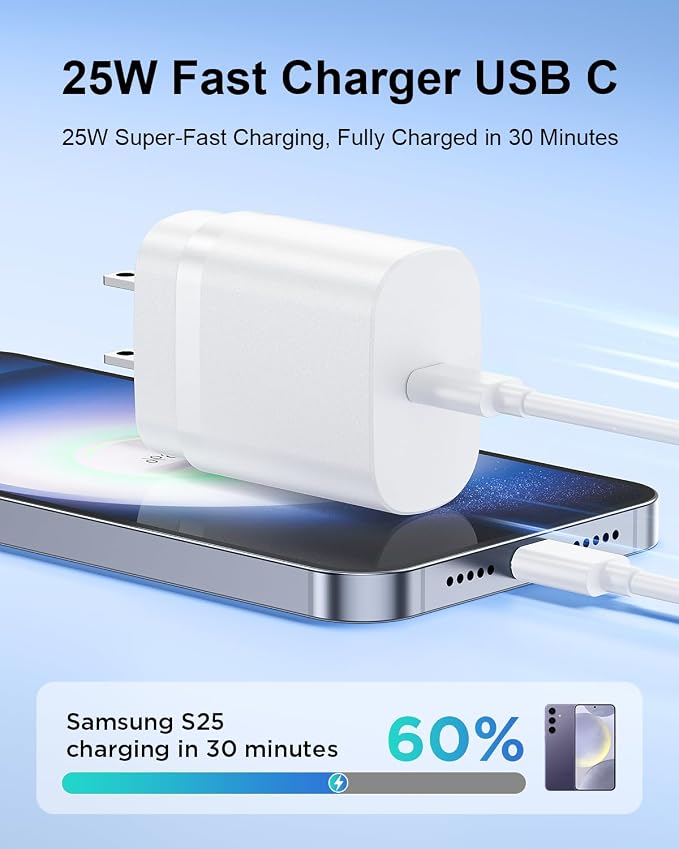 3Pack-25W 6FT C-C White