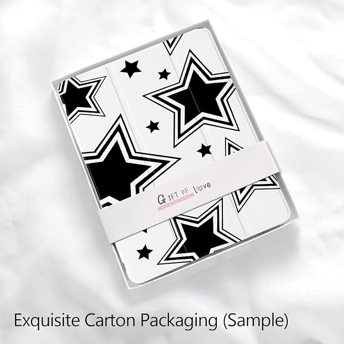 Cute Kawaii Y2K Star for iPad 7th/8th/9th Generation Case with Pencil Holder Auto Sleep/Wake Leather Soft TPU Back Cover for iPad 10.2 Inch 2019/2020/2021