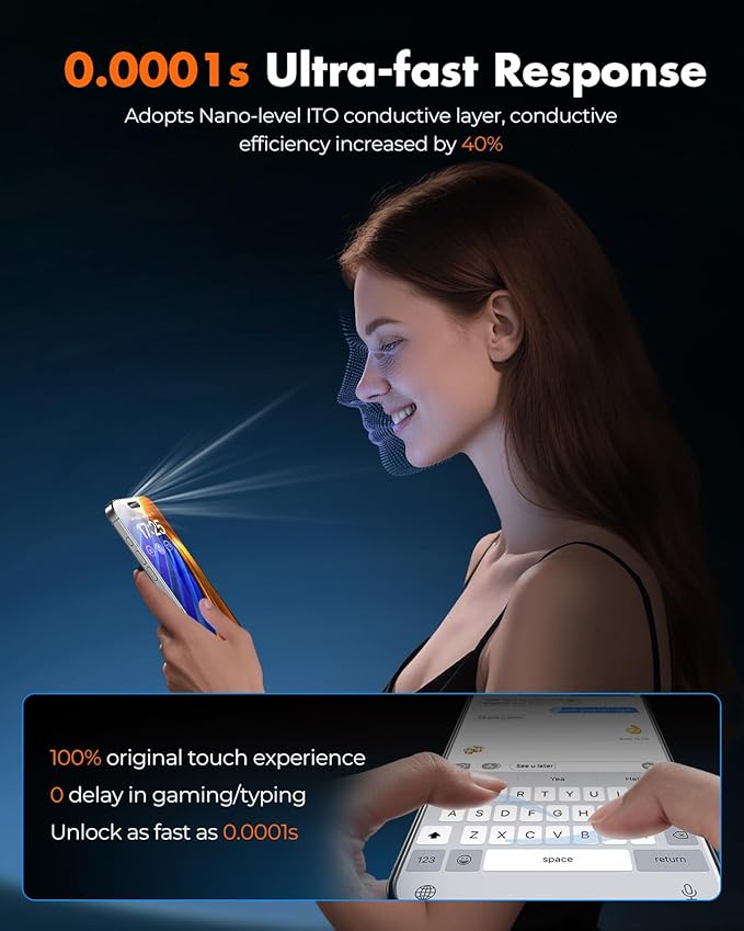 UNBREAKcable iPhone 16 Pro Max Screen Protector [3-Pack] Tempered Glass with Auto-Align Tech for Easy Install 9H+ Hardness Anti-Fingerprint Ultra-Clear Full-Coverage Protection 6.9-Inch