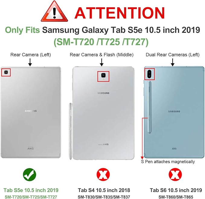 BRAECN for Samsung Galaxy Tab S5e Case 10.5 inch 2019 Heavy Duty Shockproof Case with 360 Rotating Kickstand/Hand Strap&ampShoulder Strap for Galaxy Tab S5e 10.5‘’ Tablet SM-T720/SM-T725