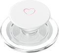 Pink Heart White PopSockets PopGrip for MagSafe