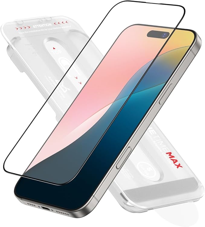 FLOLAB NanoArmour ONETIME MAX for iPhone 16 Matte Screen Protector Anti Glare Anti-Rainbow Tempered GlassInfinity Edge Edge Reinforced Easy Install Dust-Free Smooth as Butter