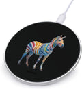 Zebras Rainbow Stripes Fast Portable Charger 10W Funny Graphic Phone Charging Pad with USB Cable