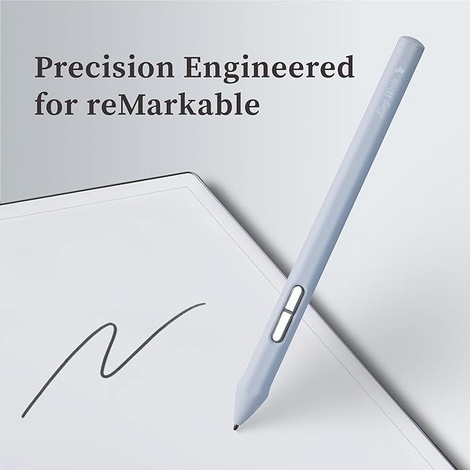 SY05 EMR Stylus Pen for Kindle Scribe &amp Remarkable 2 4096 Pressure Digital Eraser Battery-Free Magnetic Attach 10 Replacement Tips (Gray)