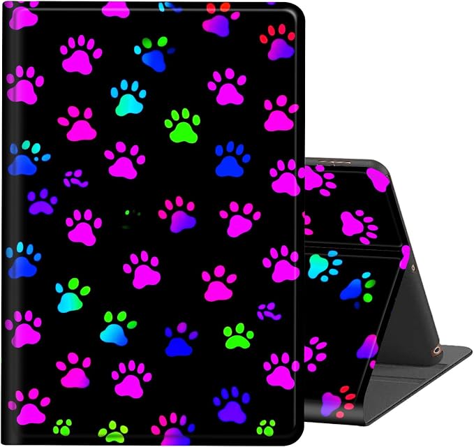 Colorful Paw Footprint