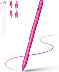 DRYMOKINI Stylus Pen Active Stylus Pen Touch Screens Compatible for Android and iOS Tablet/Phones Rechargeable Universal Stylus Pencil Compatible for A-pple/i-Pad/Phone Tablet BabyPink