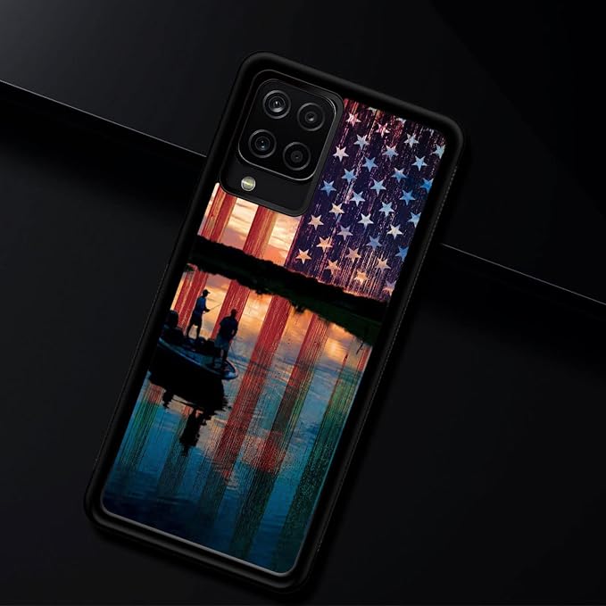 Fishing Red Usa Flag