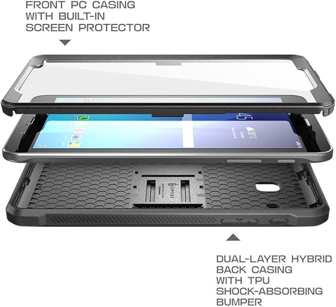 SUPCASE Unicorn Beetle Pro Series Case Designed for Galaxy Tab E 8.0 Full-body Hybrid Protective Case for with Screen Protector Galaxy Tab 8.0 Inch SM-T378/ SM-T375 / SM-T377 Tablet (Black)