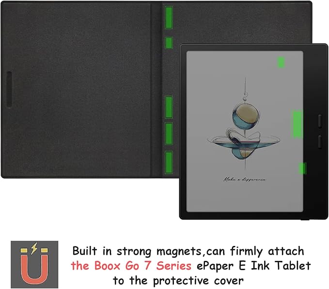 Magnetic Leather Case for 7'' Onyx Boox Go 7 / Boox Tablet Go Color 7 (Gen II/Gen I 2025/2024) /Boox Page Ultra-Thin Lightweight Cover with Auto Sleep/Wake &amp Magnetic Closure (Misty Forest)