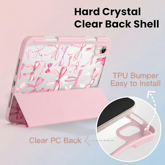 Cute Pink Bows Clear