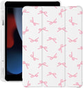 Cute Kawaii Pink Bow for iPad (A16) 11th Generation Case 11 Inch 2025 for iPad 10th Generation Case 10.9 Inch 2022 with Pencil Holder Auto Sleep/Wake Leather Soft TPU Back Cover