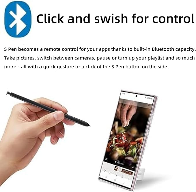 S22 Ultra S Pen (with-Bluetooth) Replacement for Samsung Galaxy S22 Ultra Stylus Pen (4096 Pressure Levels) + Replacement Tips/Nibs (Red)