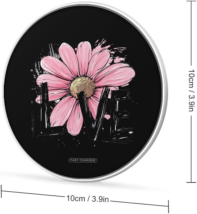 Daisy Love Wireless Charger Anti-Slip Wireless Charging Pad Slim Charger Mat for Men Women