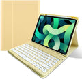 Keyboard Case for iPad Air 11 inch M3 M2 Air 5th/4th Generation 10.9 inch iPad Pro 11 inch 4th/3rd/2nd Generation Detachable Keyboard Case Round Keys (Yellow)