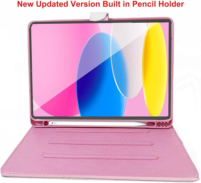 for iPad 9.7 Inch 6th/5th Generation 2018/2017 CaseiPad air 2/Air with Pencil HolderCute Crown Girly Diamond Elegant PU Leather Auto Sleep/Wake Stand Protective Case for iPad 9.7Hot Pink