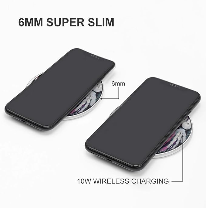 Tiger Art Fast Portable Charger 10W Funny Graphic Phone Charging Pad with USB Cable