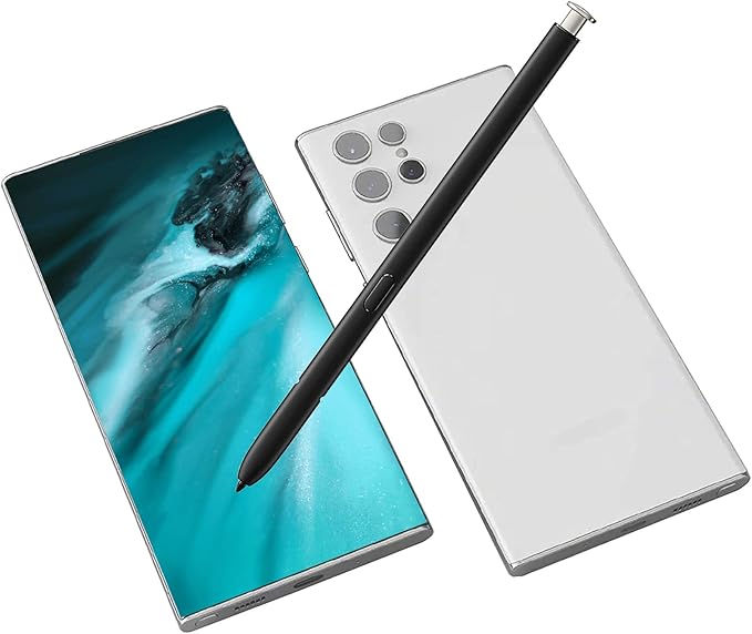 S23 Ultra S Pen withBluetooth for Samsung Galaxy S23 Ultra 5G Stylus Pen with Remote Control S23 Ultra Touch S Pen Replacement EJ-PS918 (Cream White)