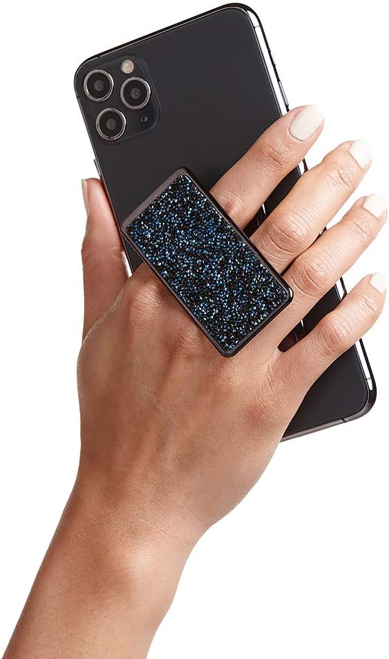 HANDL New York HANDLstick Black and Blue Crystal Grip and Stand for Smartphone