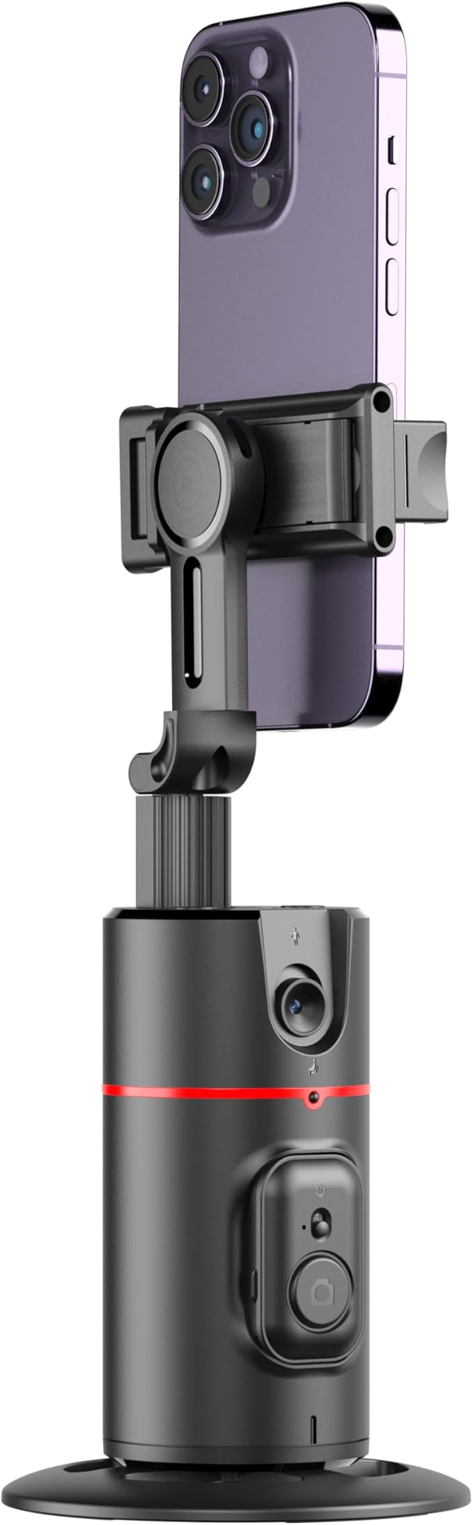 Auto Face Tracking Tripod No App Required Rechargeable Battery 360° Rotation Phone Tracking Holder Face Body Phone Camera Mount for Live Vlog Streaming Video Chat