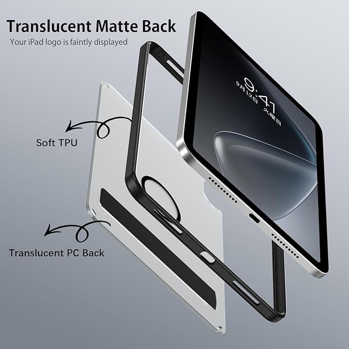 BENTOBEN Magnetic for iPad A16 Case with Invisible Stand (11th Generation 11 Inch 2025) iPad 10th Generation Case 10.9 inch 2022 Matte Slim Thin Protective Tablet Cover for iPad 11th/10th Gen Black