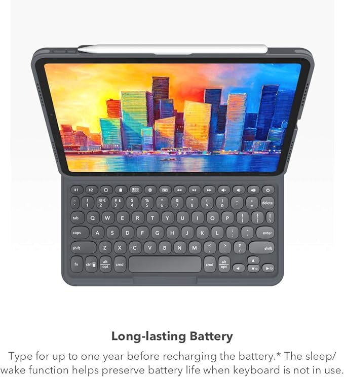 ZAGG Pro Keys Detachable Case and Wireless Keyboard for iPad Air 11 (M3)/ (M2)/ 10.9 (Gen 4 Gen 5) - Bluetooth Pairing Backlit Laptop-Style Keys Apple Pencil Holder Black