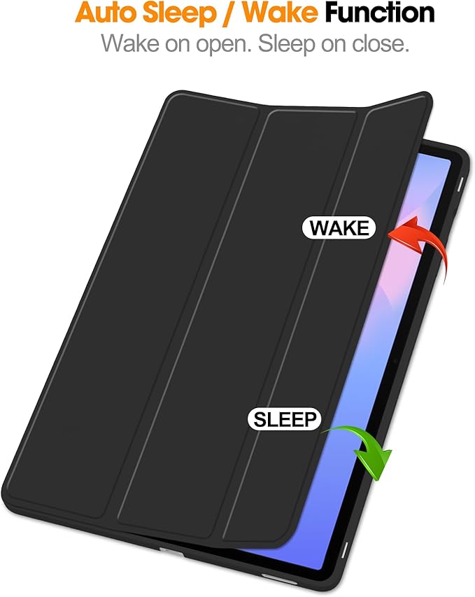 for Galaxy Tab S10 FE Plus Case 13.1 Inch 2025 (Model: SM-X620/SM-X626B) Trifold Stand Cover with S Pen Holder [Auto Wake/Sleep] PU Leather + Soft TPU Back Shell for Tab S10 FE+ 13.1Black