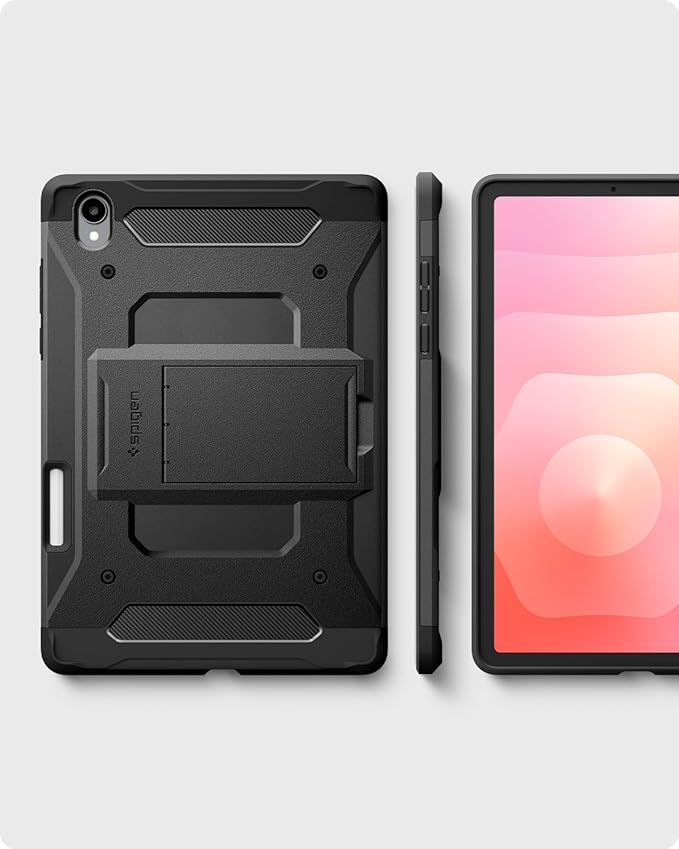 Spigen for Galaxy Tab S11 Case (2025) Tough Armor Pro Protective Hard Shell with Kickstand and Built-in S Pen Holder Drop-Proof Dual-Layer Protection 11 Inch Black