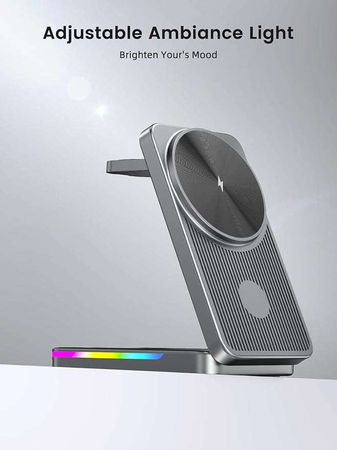 Wireless Charger for Samsung 3 in 1 Charging Station for Samsung - Magnetic Android Charging Station for Galaxy S26 Ultra/Z Fold/Flip &amp Buds4 Pro - Nightstand Organizer &amp Bedside Charger for