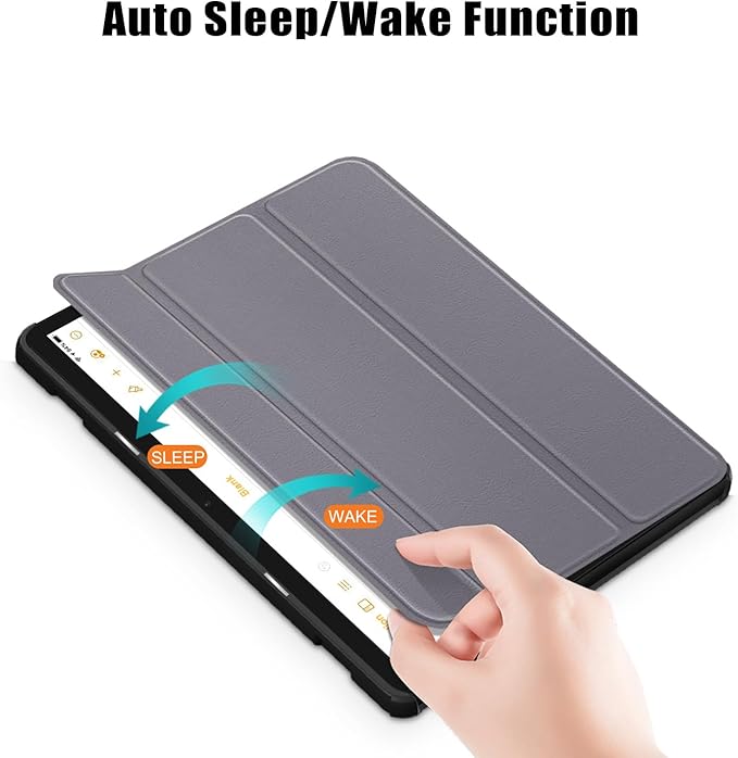 Case for All-New Amazon Kindle Fire HD 10 Tablet (Only Fit 13th Generation 2023 Release) 10.1 inch [Auto Wake/Sleep] Trifold Slim Lightweight Folio Stand Smart Hard Shockproof Cover Gray