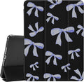 JOYLAND Blue Bow Pad Case Black Case for iPad 5th/6th Generationwith Pencil Holder-Auto Wake/SleepAnti-Scratch Shockproof Premium Folio Stand Case for iPad 9.7 inch
