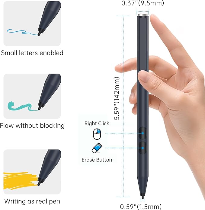 Stylus Pen for HP Envy x360 Pavilion x360 Spectre x360 Omnibook Touchscreen Laptops with 300-Day Battery Life Smooth Writing Support MPP Tilt Pen with Pressure Sensitivity Palm Rejection