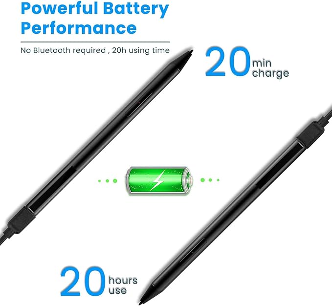 BoxWave Stylus Pen Compatible with Acer Spin 5 (SP513-53N) - ActiveStudio MPP2.0 Active Stylus Electronic Stylus MPP2.0 with Ultra Fine Tip - Jet Black