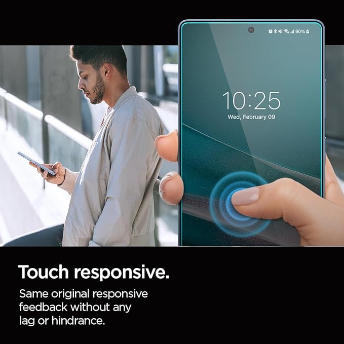 Spigen Tempered Glass Screen Protector [GlasTR EZ FIT - Privacy] Designed for Galaxy S25 Ultra [Case Friendly] - 2 Pack