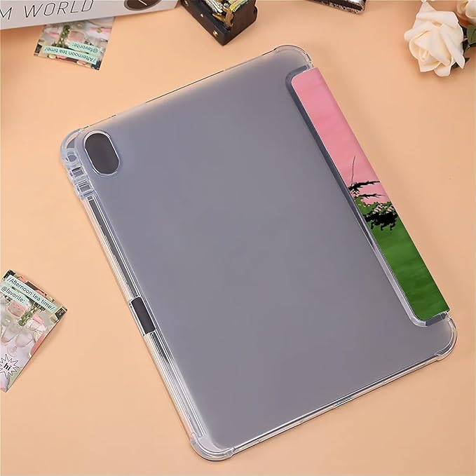 Black Cat in Glassland Case Compatible with IPad 9th 8th 7th Generation 10.9 Inch 2021-2018Funny Cover with Trifold Stand+Pencil Holder for Boys GirlsiPad 10.9in 2022