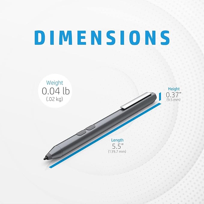 HP Genuine Digital Stylus Pen for HP Envy x360/Pavilion x360/Spectre x360 2-in-1 Laptops Support MPP with Pressure Sensitivity Dark Grey