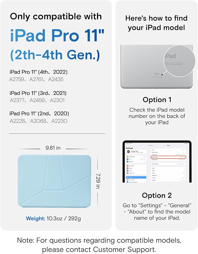 MOFT Dynamic Folio Case for iPad Pro 11 (4th 2022 | 3rd 2021 | 2nd 2020) Slim Magnetic Stand Case with 20+ Viewing Angles Auto Wake/Sleep Soothing Mist x Misty Cove