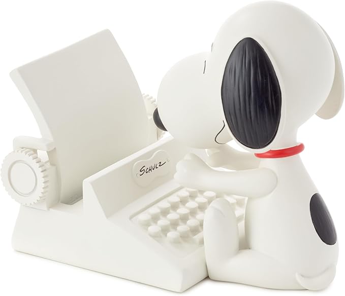 Hallmark Peanuts Snoopy Cell Phone Holder (Typewriter) Office Supplies Gifts for Teacher Boss Administrative Assistant