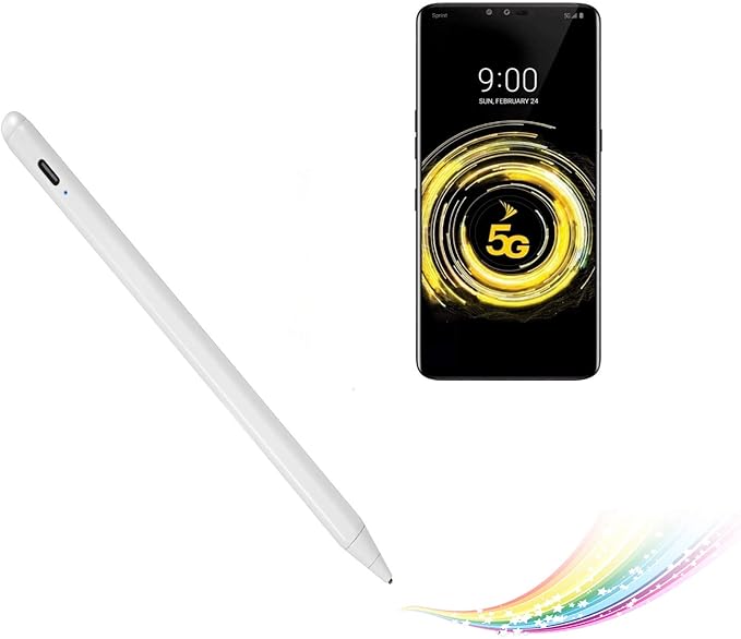 Stylus Pen for OnePlus PadActive Capacitive Digital Pencil Compatible with OnePlus Pad Stylus PenGood for Note-Taking and Drawing Pens with Touch Control and Type C RechargeWhite