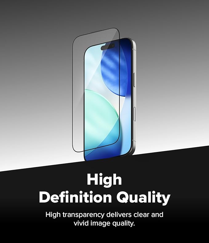 Ringke Easy Slide Tempered Glass [Super Easy to Install] Compatible with iPhone Air Screen Protector Case Friendly Shatterproof Premium 9H Hardness - 2 Pack