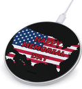Happy Memorial Day U.S.A Map Phone Charger Magnetic Charging Pad Anti-Slip with USB Cable