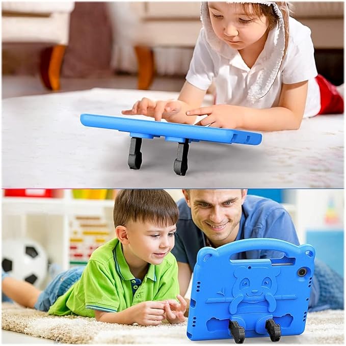 SaharaCase Teddy Bear KidProof Case for Samsung Galaxy Tab A8 10.5 Inch (2021) [Shockproof Bumper] Rugged Child Protection Antislip Integrated Kickstand (Blue)