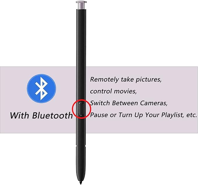 Lavender S23 Ultra S Pen with Bluetooth for Samsung Galaxy S23 Ultra 5G Stylus Pen with Remote Control