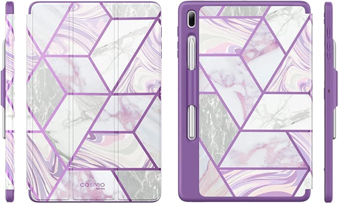 i-Blason Cosmo Case for Samsung Galaxy Tab S7 FE 12.4 2021 Release Case Full-Body Trifold with Built-in Screen Protector Protective Smart Cover with Auto Sleep/Wake &amp Pencil Holder (Ameth)