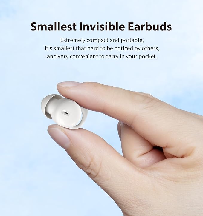 Invisible Sleep HeadphonesSleep Earbuds for Side SleepersSmall Comfortable Fit Noise Blocking Sleeping EarphonesMini Bluetooth 5.3 Wireless Earbuds in-Ear Ear Buds for Sleeping - Green